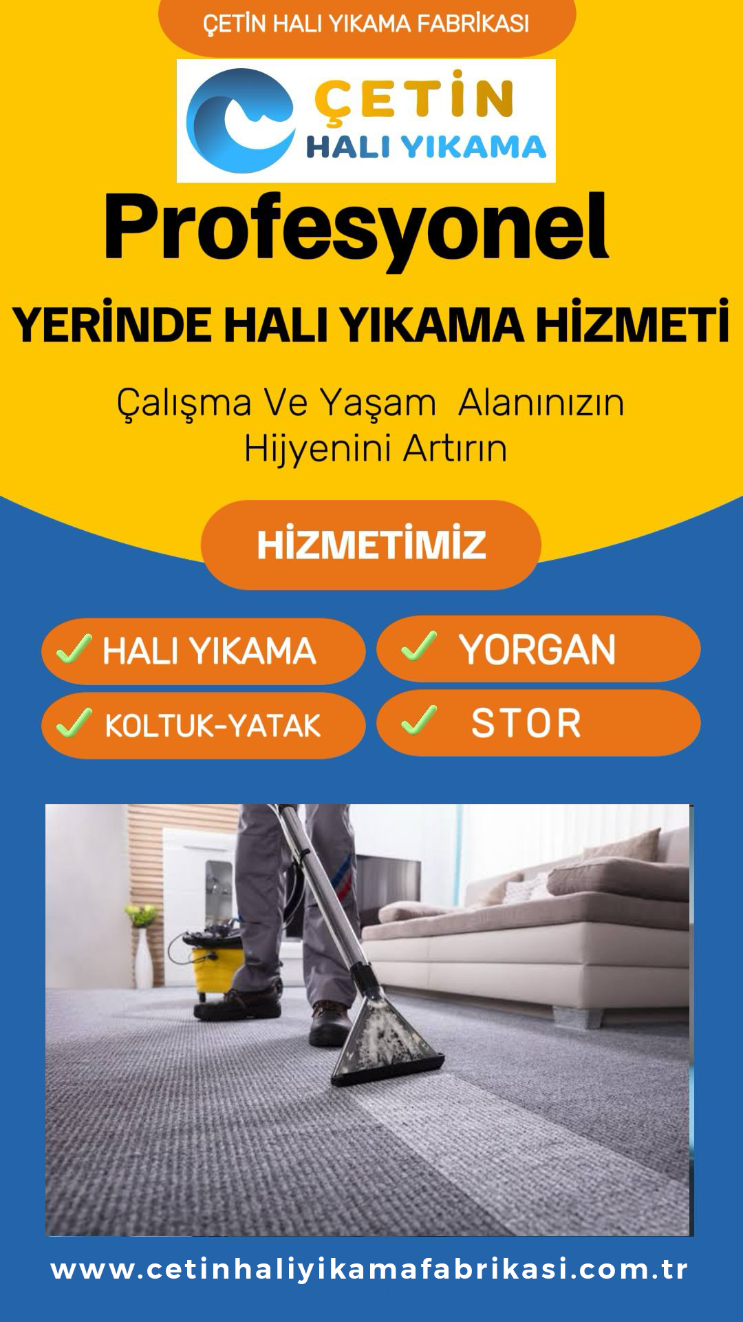 Yerinde Halı Yıkama Hizmeti